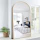 Arched Metal Mirror Full-length Floor Mirror - 67x30 - Gold