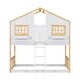 preview thumbnail 7 of 17, Twin over Twin House Bunk Bed with Roof ,Window,Window Box, Door,with Safety Guardrails and Ladder