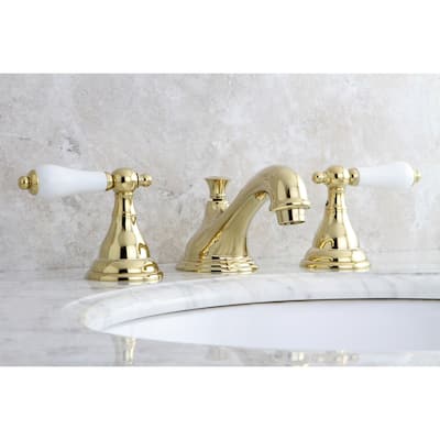 Kingston Brass Royale 8 in. Widespread Bathroom Faucet in Polished Brass