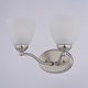 preview thumbnail 10 of 10, Bellwood Traditional Bathroom Vanity Wall Lighting Fixture, Glass Shade, Dimmable, LED Compatible, Over the Mirror Mount