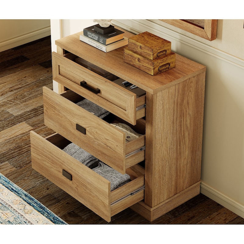 WAMPAT Mid Century Modern 2 in 1 Dresser with 9 Drawers for Bedroom