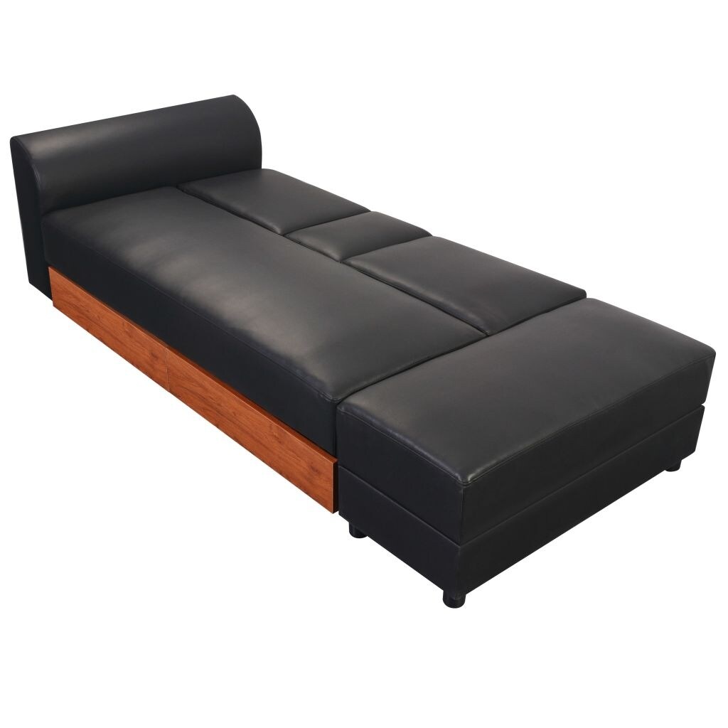 Shop Vidaxl Sofa Bed With Drawers And Ottoman Artificial Leather