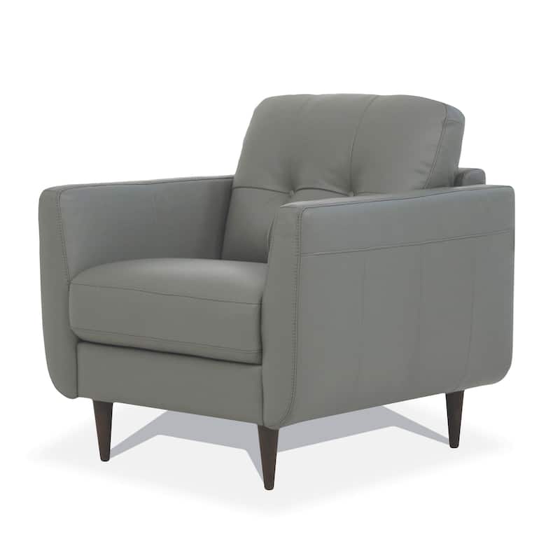 Gemma Pesto Green Button-Tufted Accent Chair