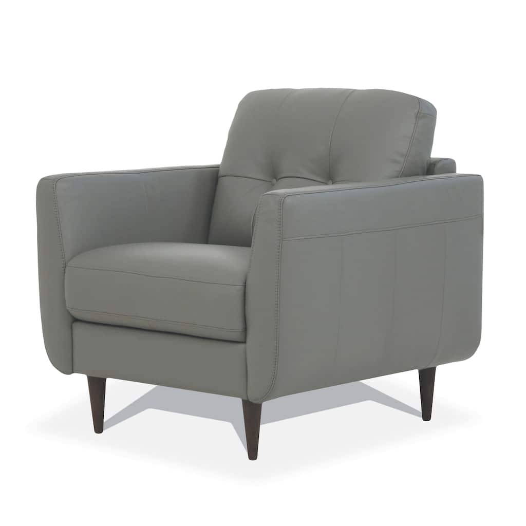 Gemma Pesto Green Button-Tufted Accent Chair