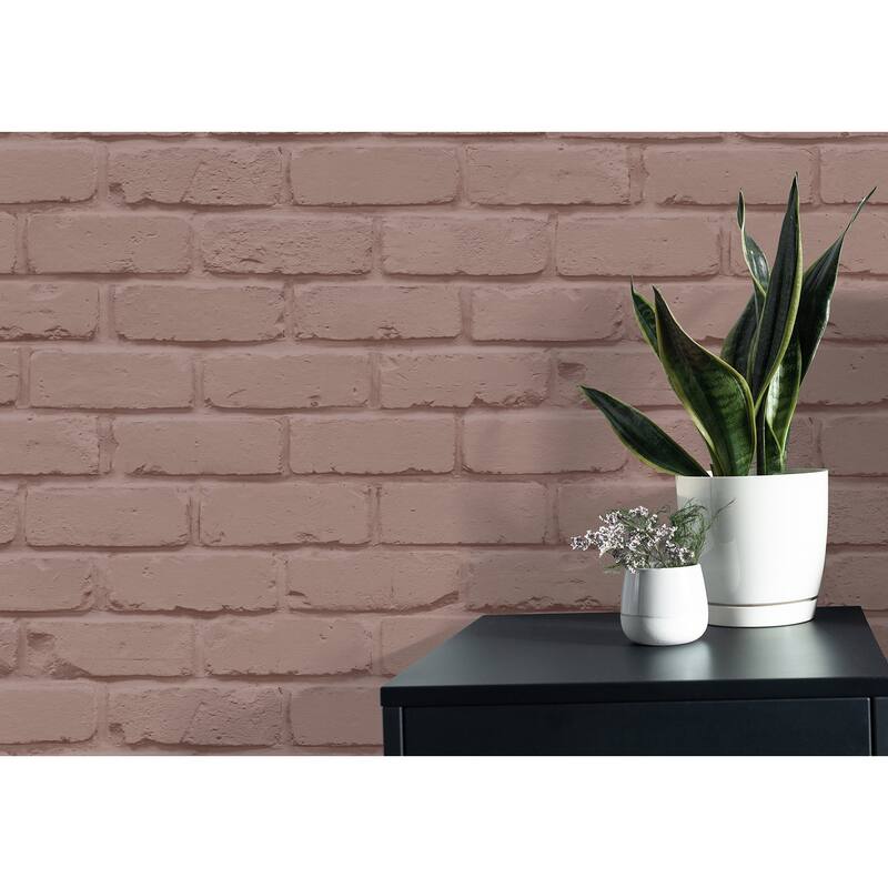 Fine Decor Alpin Pink Painted Brick Wallpaper