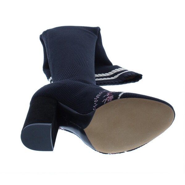 over the knee embroidered boots
