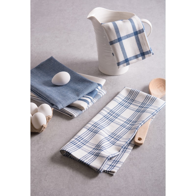Design Imports Assorted Woven Dishtowel Set of 5 (28 inches long x 18 inches wide)