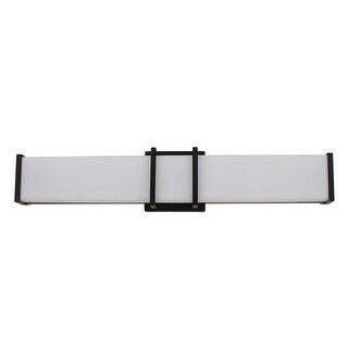 Porch & Den Squire Acrylic/ Matte Black Finish LED Vanity Light