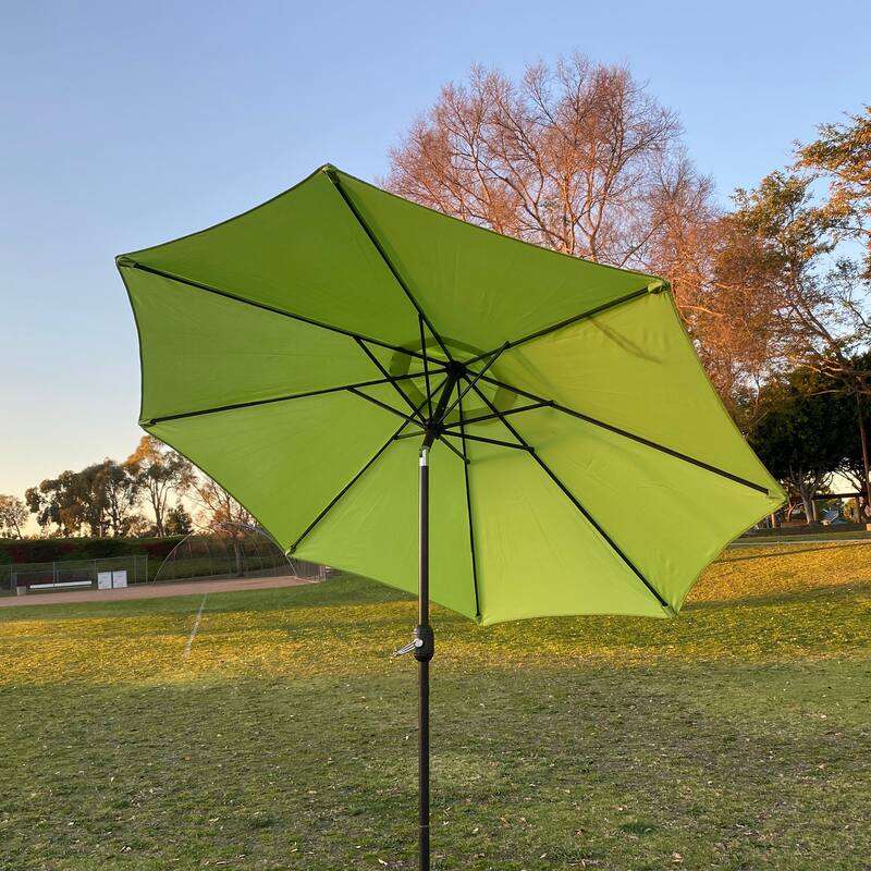 9ft Octagon Lime Green Market Umbrella Tilt/Crank