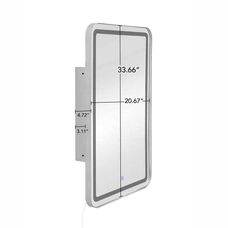 Roomfitters Rectangle Medicine Cabinet with Mirror, Wall Mounted Bathroom Storage