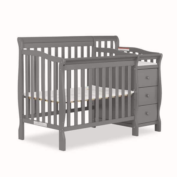 slide 2 of 6, Dream On Me Jayden 4-in-1 Mini Convertible Crib and Changer Grey