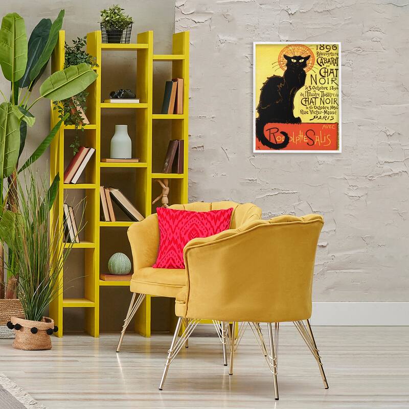 Stupell Vintage Halloween Black Cat Framed Giclee Art Design By Marcus Jules