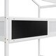 preview thumbnail 5 of 8, Twin over Full House Bunk Bed with Staircase and Blackboard, White