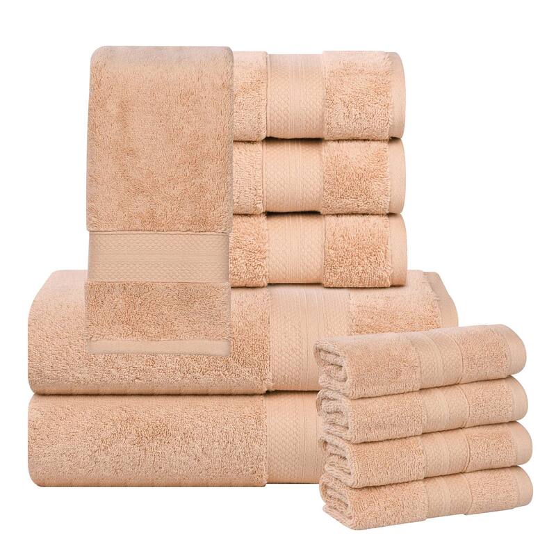 Superior Aria Turkish Cotton Heavyweight 10-Piece Towel Set