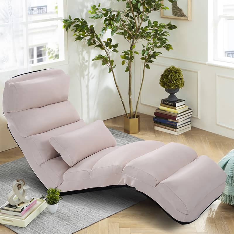 Costway Folding Lazy Sofa Chair Stylish Sofa Couch Beds Lounge Chair