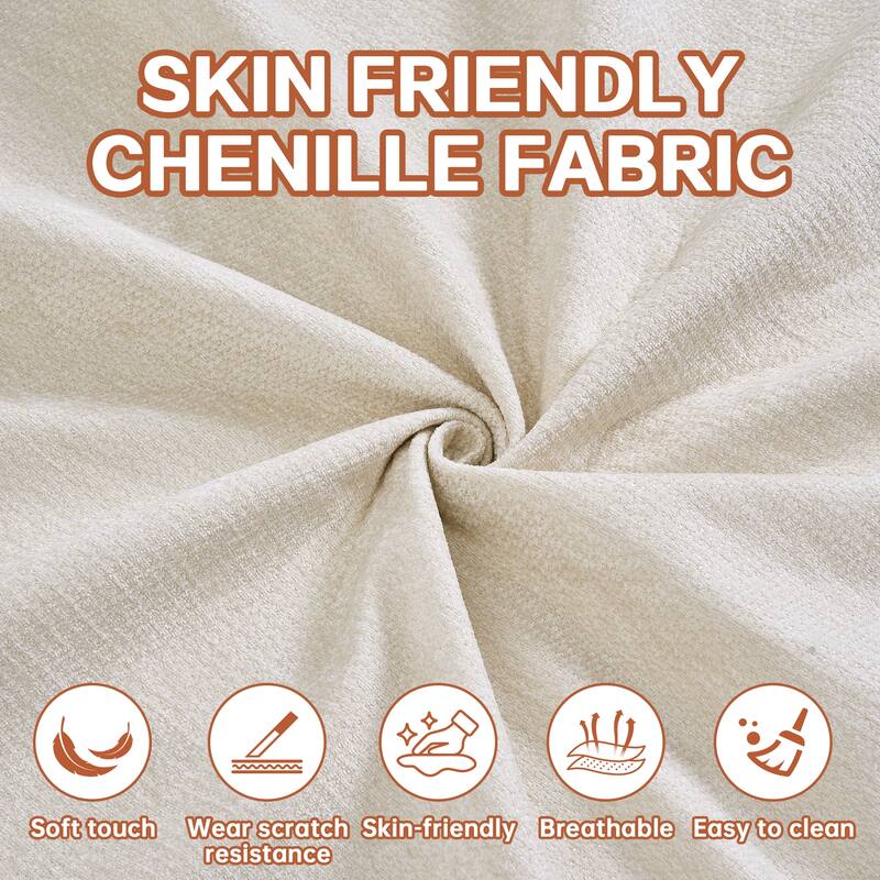 Chenille Folding Loveseat Sofa Convertible into Floor Sleeper Mattress