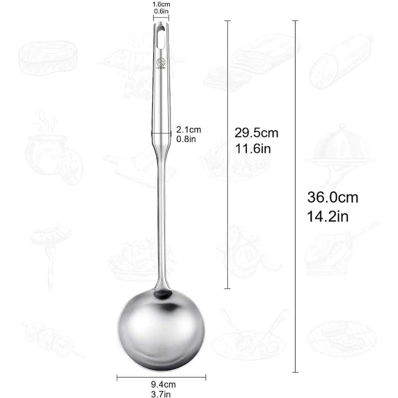 RJ Legend Cooking Utensil 304 Stainless Steel 18/8 Skimmer/ Ladle