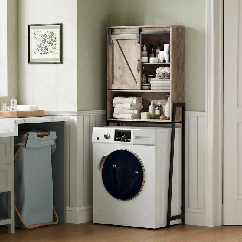 Over-The-Toilet Storage Cabinet Bathroom Organizer with Adjustable Shelf