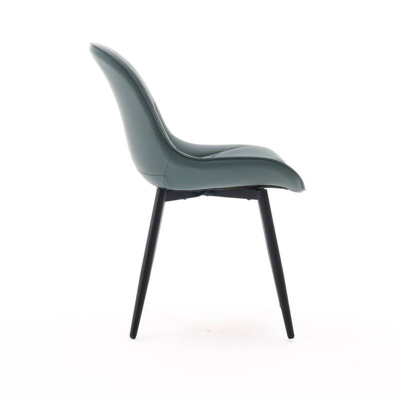 Modern Dining Chairs Set of 2 with Curved Backrest