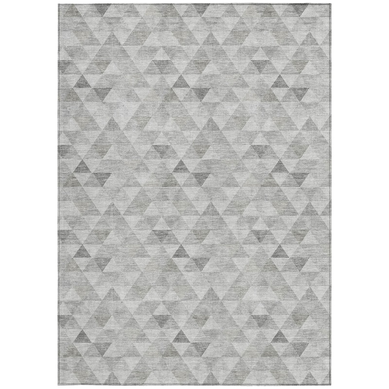 HomeRoots Geometric Transitional Rectangle Outdoor Rug