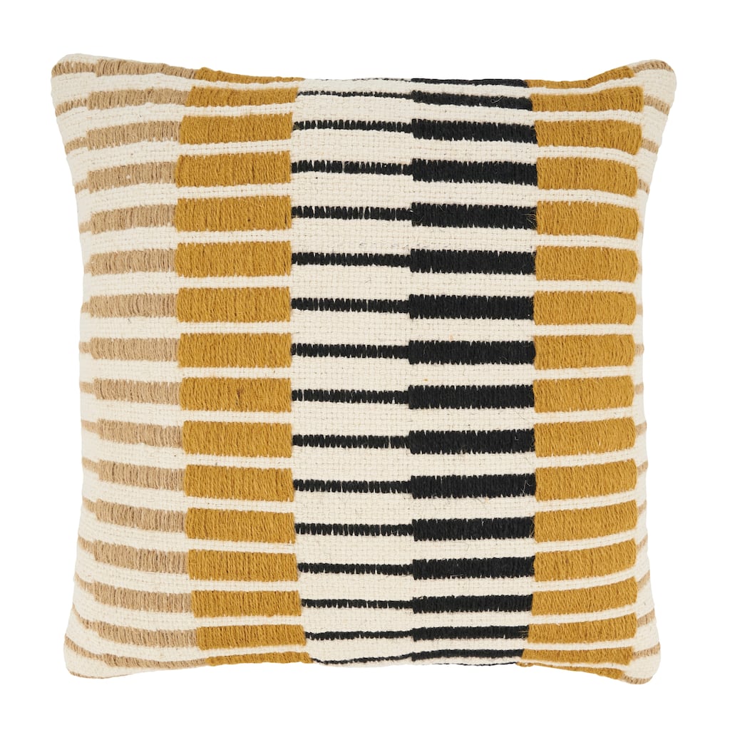 Dynamic Stripe Geometry Throw Pillow