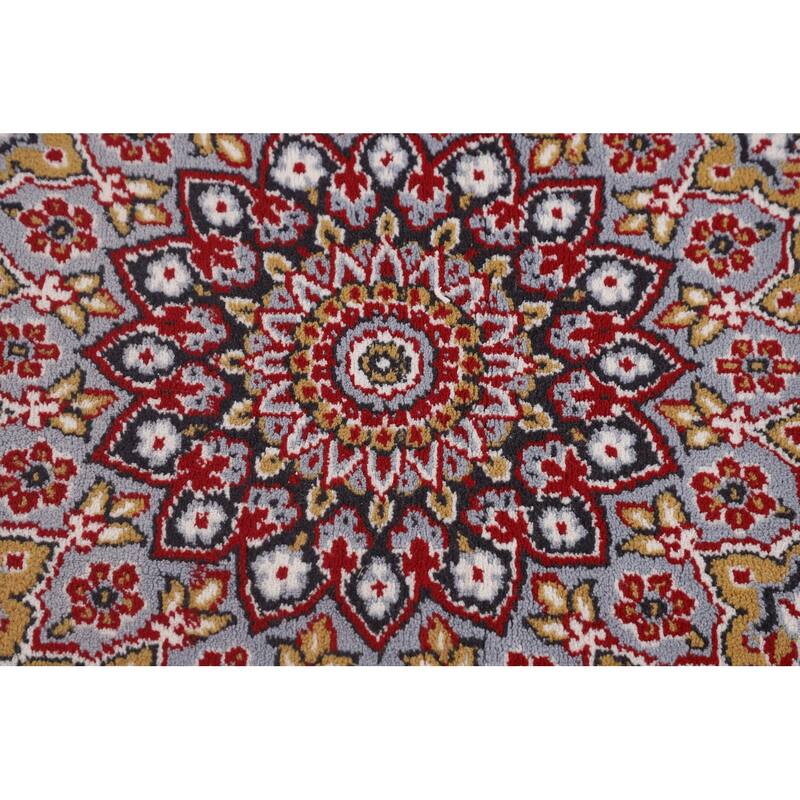 Traditional Red Kashan Turkish Rug Machine-Made Living Room Carpet - 9'7" x 12'6"