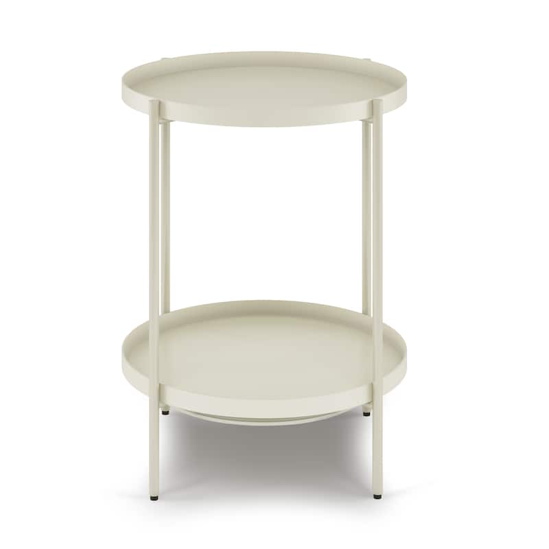 WYNDENHALL Lipton Industrial 17 inch Wide Metal End Table - 16.9"w x 16.9" d x 22.2" h