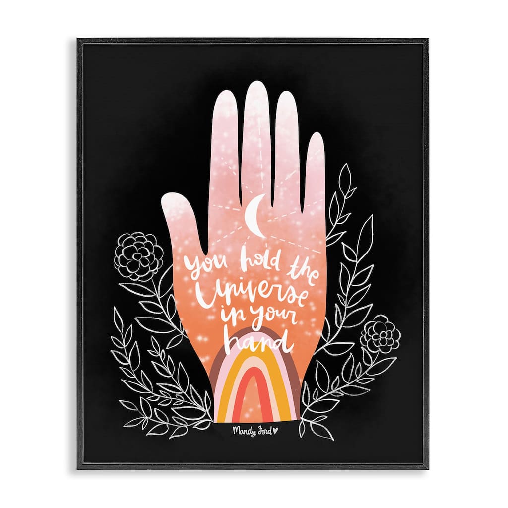 Stupell Universe In Your Hand Framed Giclee Art Design By Mandy Ford Art + Illustration