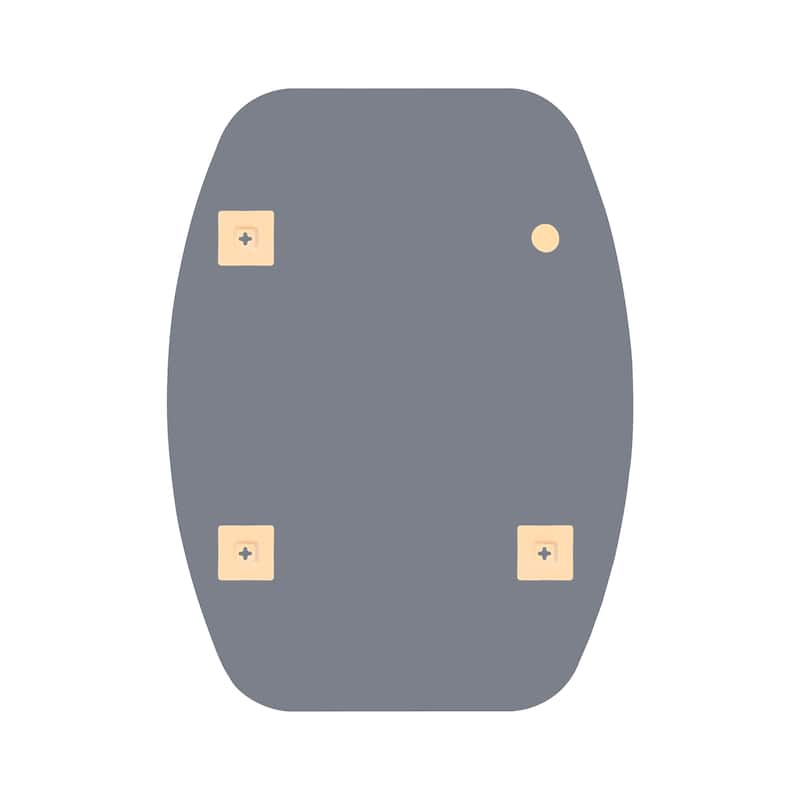 Oval Frameless Mirror - 31.5 x 24.4