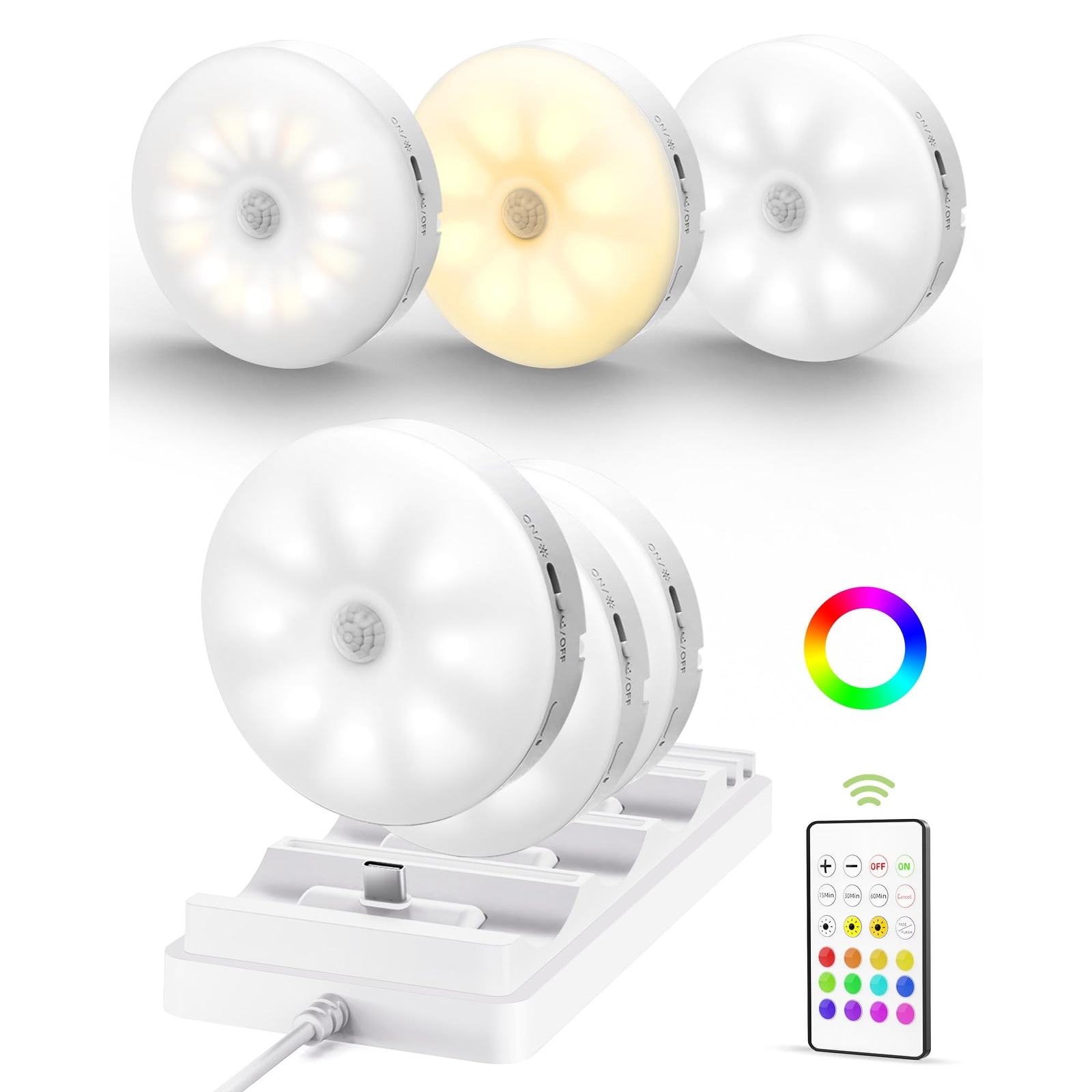 Motion sensor led puck light 2025
