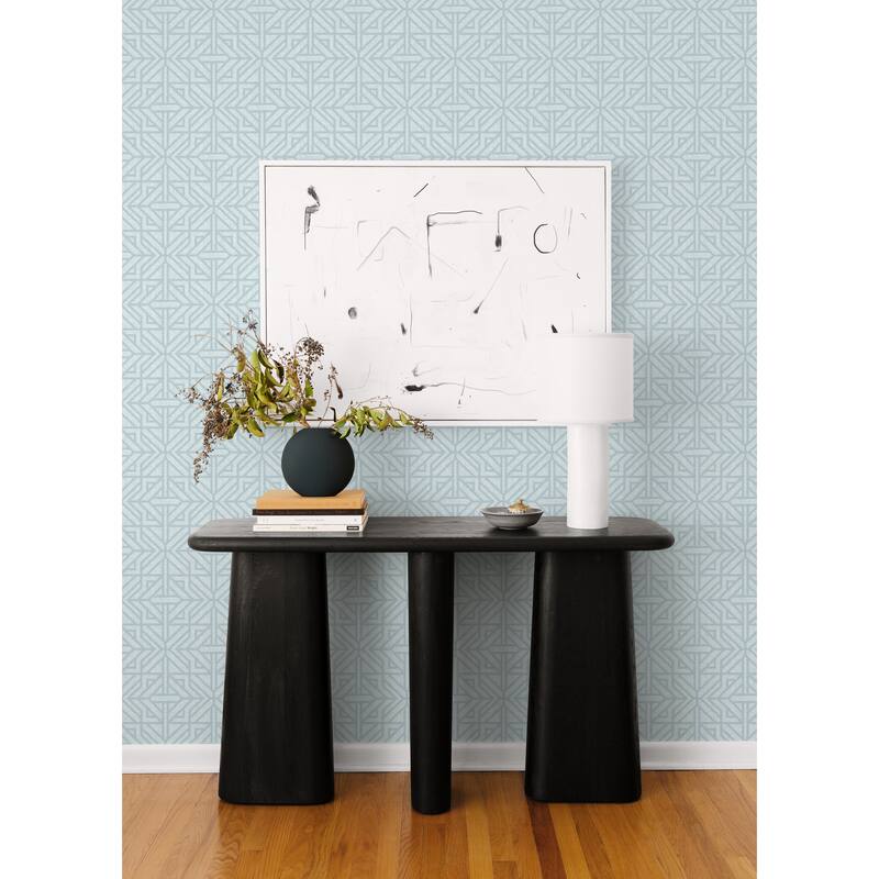 A-Street Prints Hesper Sky Blue Geometric Wallpaper