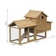 preview thumbnail 5 of 6, PawHut Wood Enclosed Outdoor Backyard Chicken Coop Kit with Nesting Box