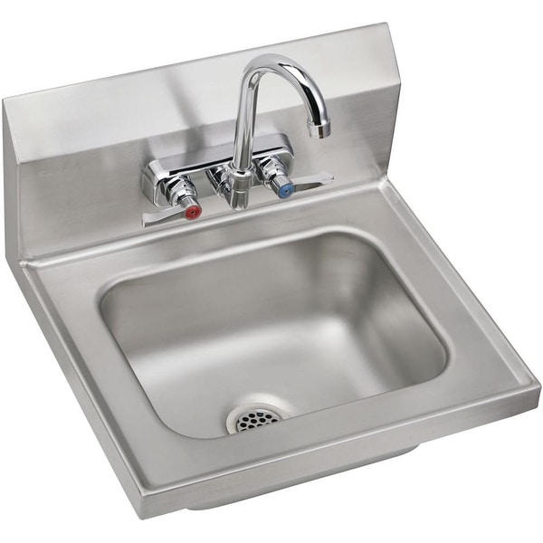 Elkay Chsb1716c 16 3 4 Single Basin Wall Mounted Stainless Elkay Chsb1716c 16 3 4 Single Basin Wall Mounted Stainless Steel Lavatory Sink