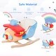 preview thumbnail 4 of 7, Kids Rocking Horse, Wooden Plush Ride-on Plane Chair Toy with Lullby Song and Seat Belt for 18 Month + - Multicolor