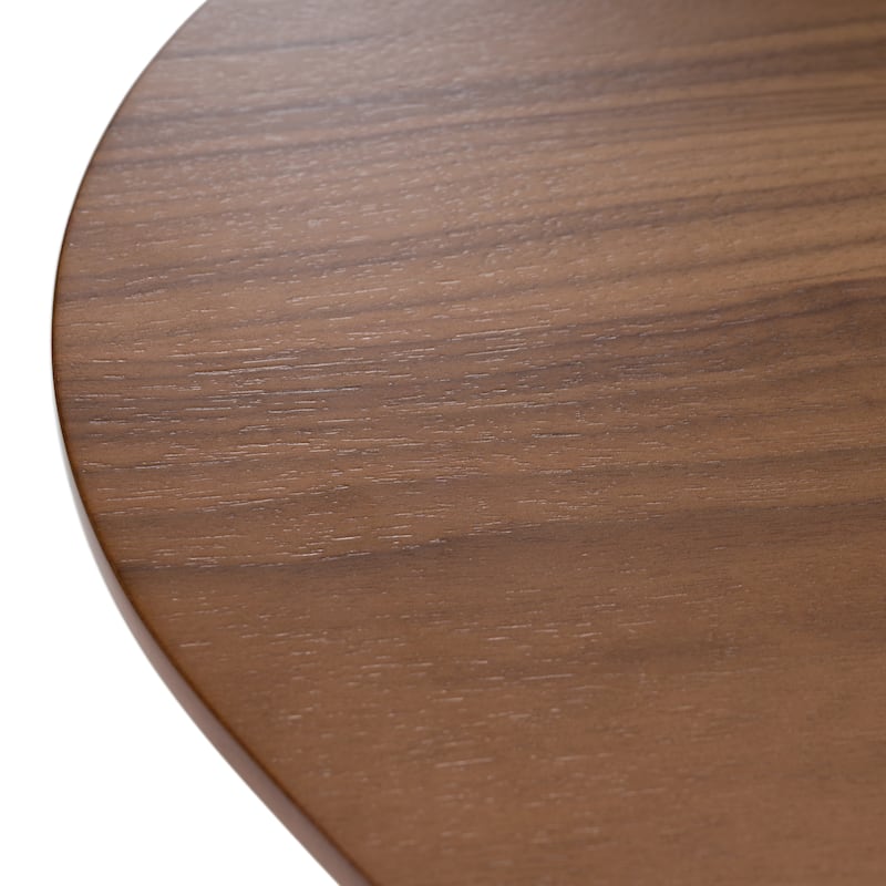 Modrest Truman Mid-Century Modern Walnut Extendable Dining Table