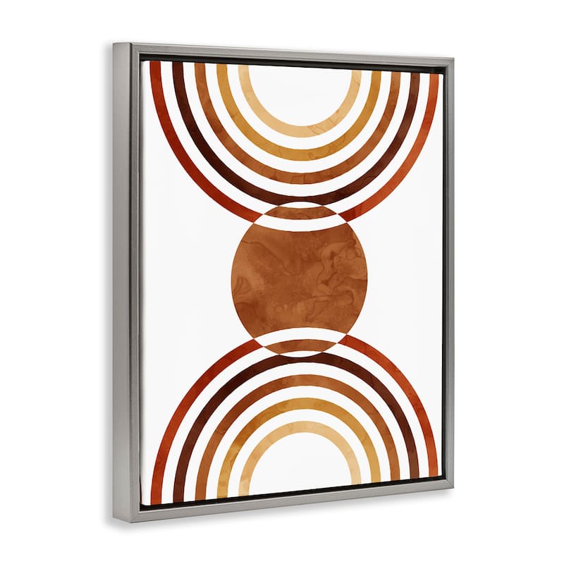 Stupell Boho Earthy Arches Framed Floater Canvas Wall Art Design by Lil' Rue