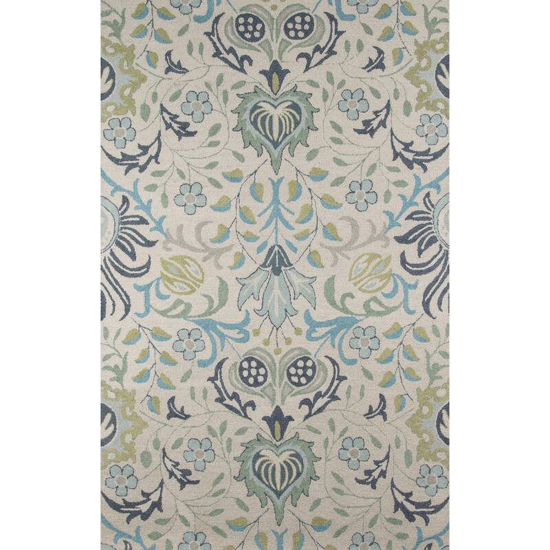 Momeni Newport Hand Tufted Wool Floral Area Rug - 2' x 3' - Blue - Runner/Rectangle