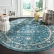 preview thumbnail 3 of 11, SAFAVIEH Evoke Cari Distressed Vintage Boho Rug 6'7" Round - Turquoise/Beige - Round