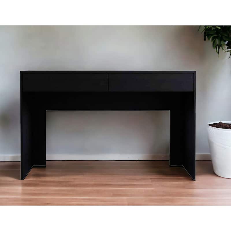 Modern Computer Desk with 2 Drawers – Rectangular, Manufactured Wood, Home Office Workstation