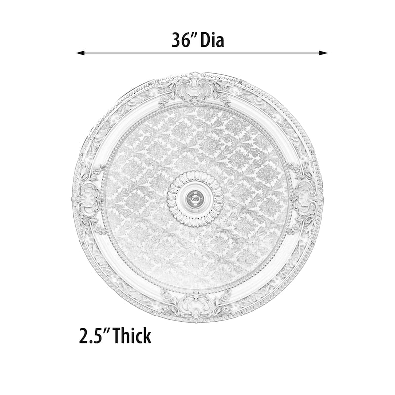 Blanco Round Chandelier Ceiling Medallion 36in