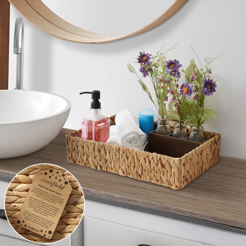 2 Bathroom Storage Baskets SeagrassHyacinth Toilet Paper Bin