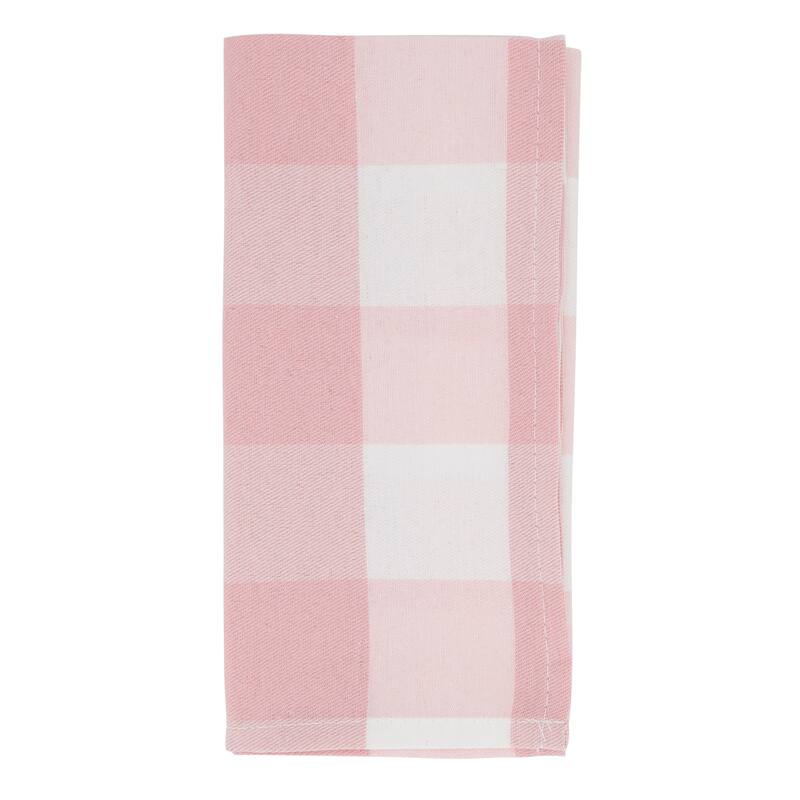 Buffalo Plaid Check Pattern Design Cotton Napkins (Set of 4)