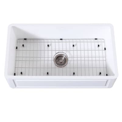 Kingston Brass Arcticstone 36" Farmhouse Single Basin Stone Composite