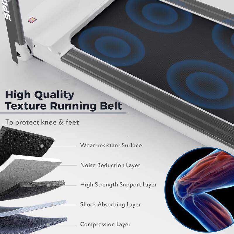 Foldable Compact Treadmill Electric Motorized 3.5HP 14KM/HFoldable Medium Running Machine Motorised Gym 330lbs