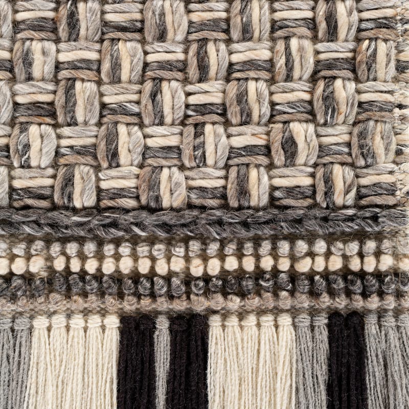 Livabliss Hatty Boho Textured & Tasseled Wall Hanging - 32"H x 19"W