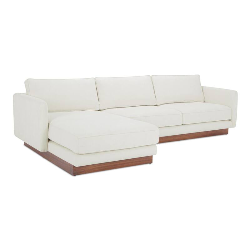 NADAAL STUDIOS Indigo, Sectional With Walnut Base - 112"W x63"D x30.7"H