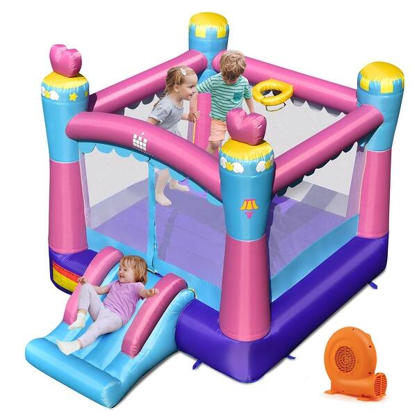 slide 2 of 9, Costway Inflatable Bounce House 3-in-1 Princess Theme Inflatable - Multicolor - See Details Multicolor - See Details - Kids