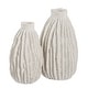 preview thumbnail 1 of 1, Uttermost 18200 Ivory Ridge 14" Tall Polyresin Vase - Set of 2 Ivory