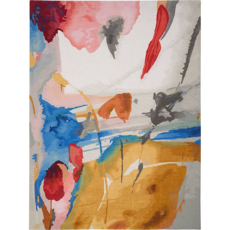 Nourison Symmetry Abstract Area Rug - 8'6" x 11'6" - Multicolor - Rectangle