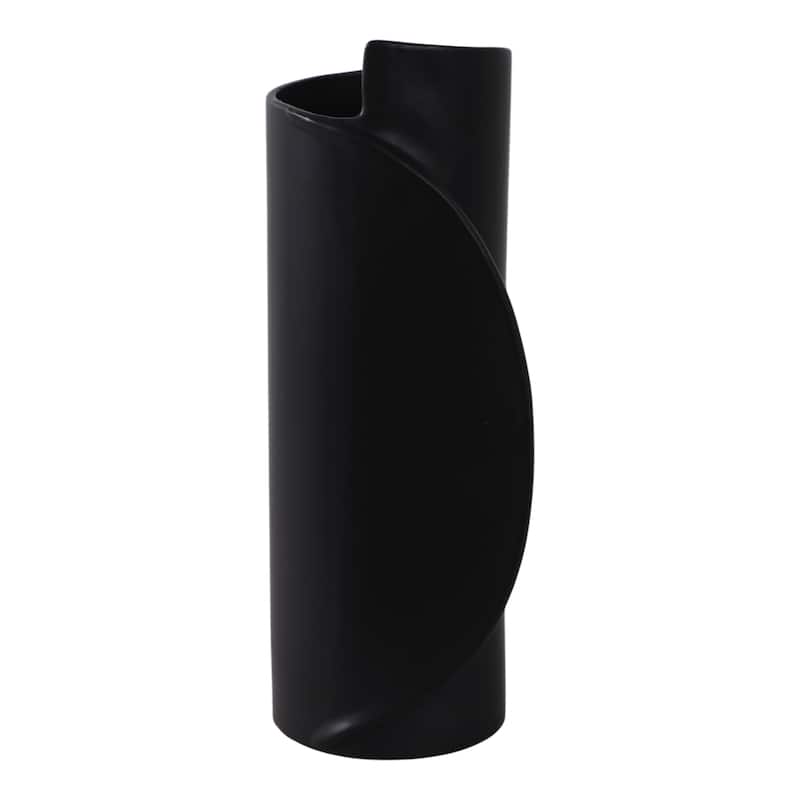 Ceramic Stoneware Vase Sculptural Curved Silhouette Modern Design